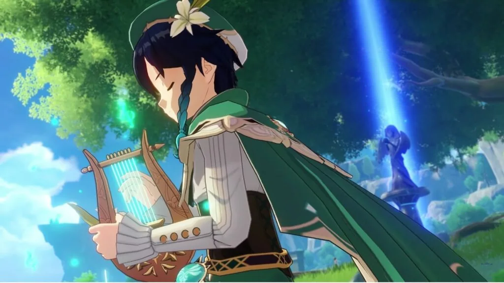 Venti jouant de la lyre