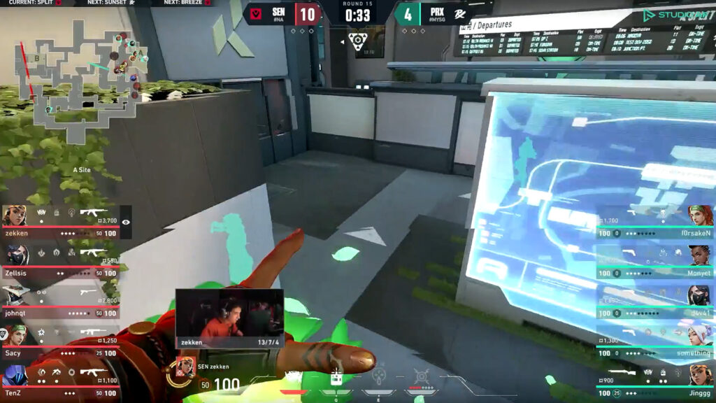 Carte finale de la grande finale Sentinels vs Paper Rex 1 Capture d'écran partagée d'AfreecaTV Valorant League 2023