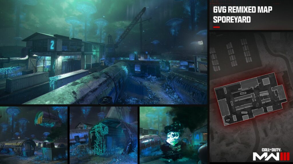 Carte Sporeyard dans l'événement MW3 Vortex