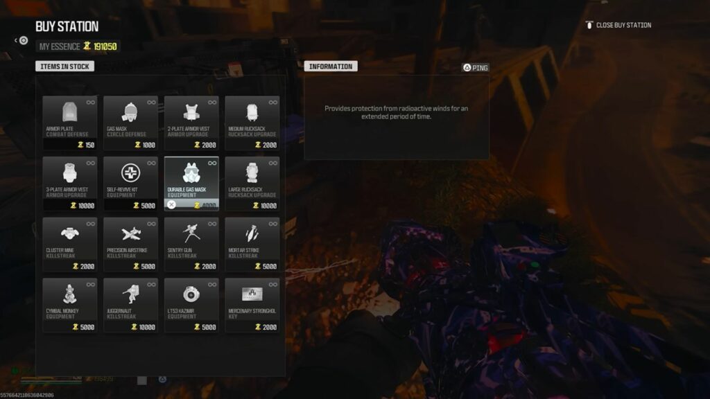 Capture d'écran de la station d'achat de niveau 3 du guide de MrDalekJD sur le solo du boss Greylorm MW3