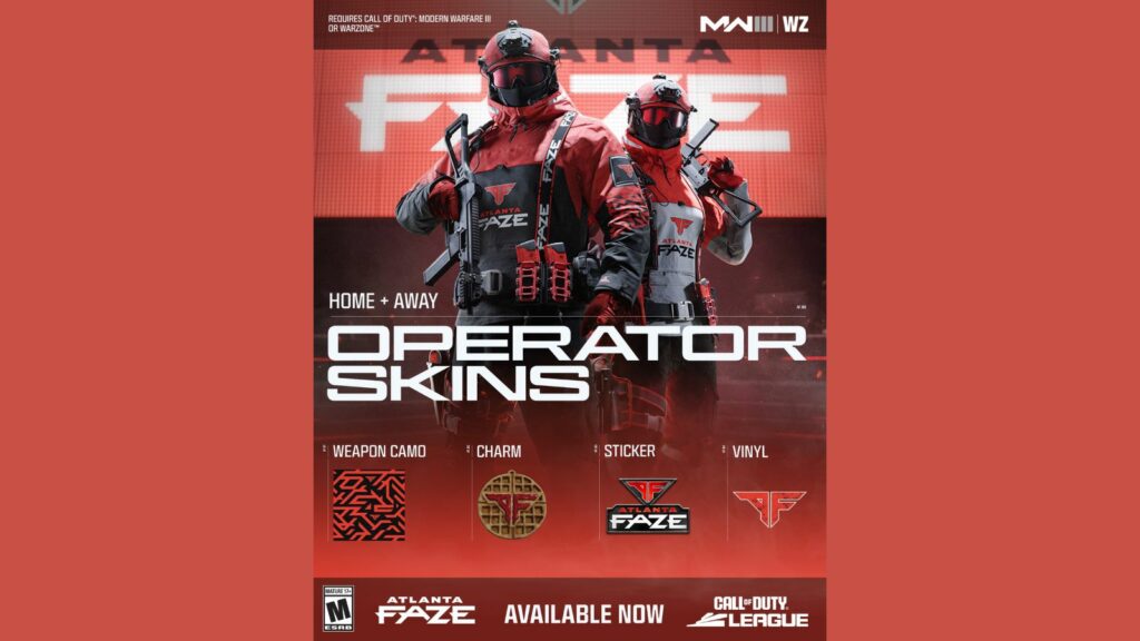 Tous les skins Call of Duty League pour chaque équipe de la saison 2024 Pack équipe Atlanta FaZe CDL 2024