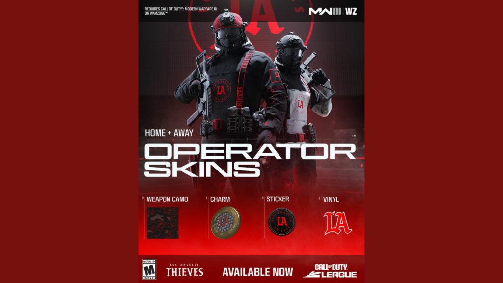 Tous les skins Call of Duty League pour chaque équipe de la saison 2024 Pack équipe Los Angeles Thieves CDL 2024