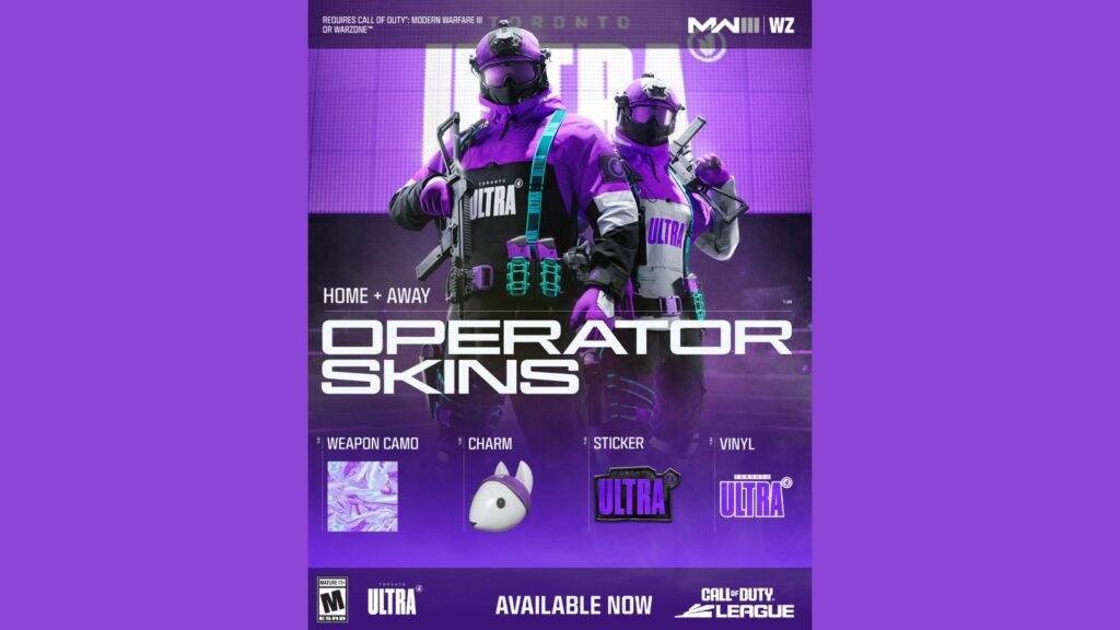 Tous les skins Call of Duty League pour chaque équipe de la saison 2024 Pack équipe Toronto Ultra CDL 2024