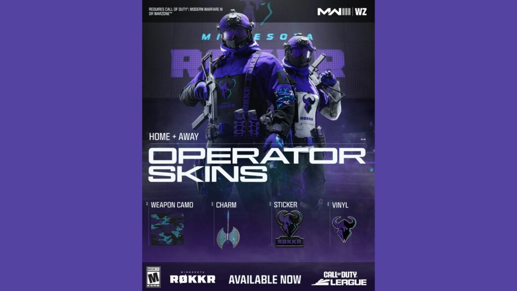 Tous les skins Call of Duty League pour chaque équipe de la saison 2024 Pack équipe Minnesota Rokkr CDL 2024