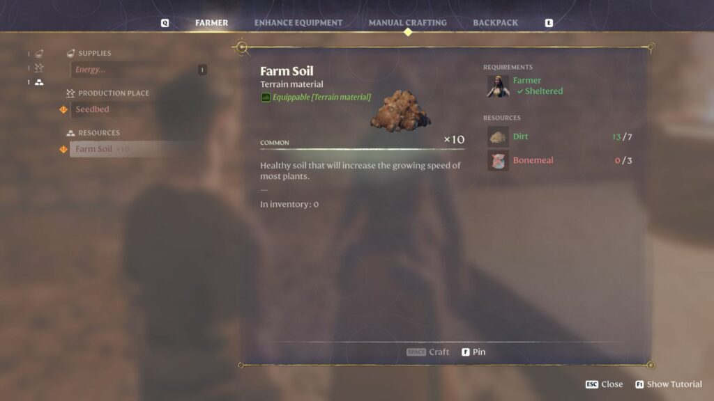 Comment cultiver dans Enshrouded – le guide agricole ultime Obtenir de la terre agricole pour savoir comment cultiver à Enshrouded