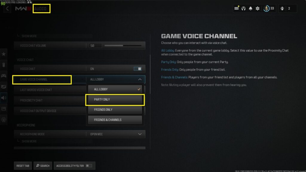 Service vocal MW3 indisponible canal vocal de jeu d'erreur