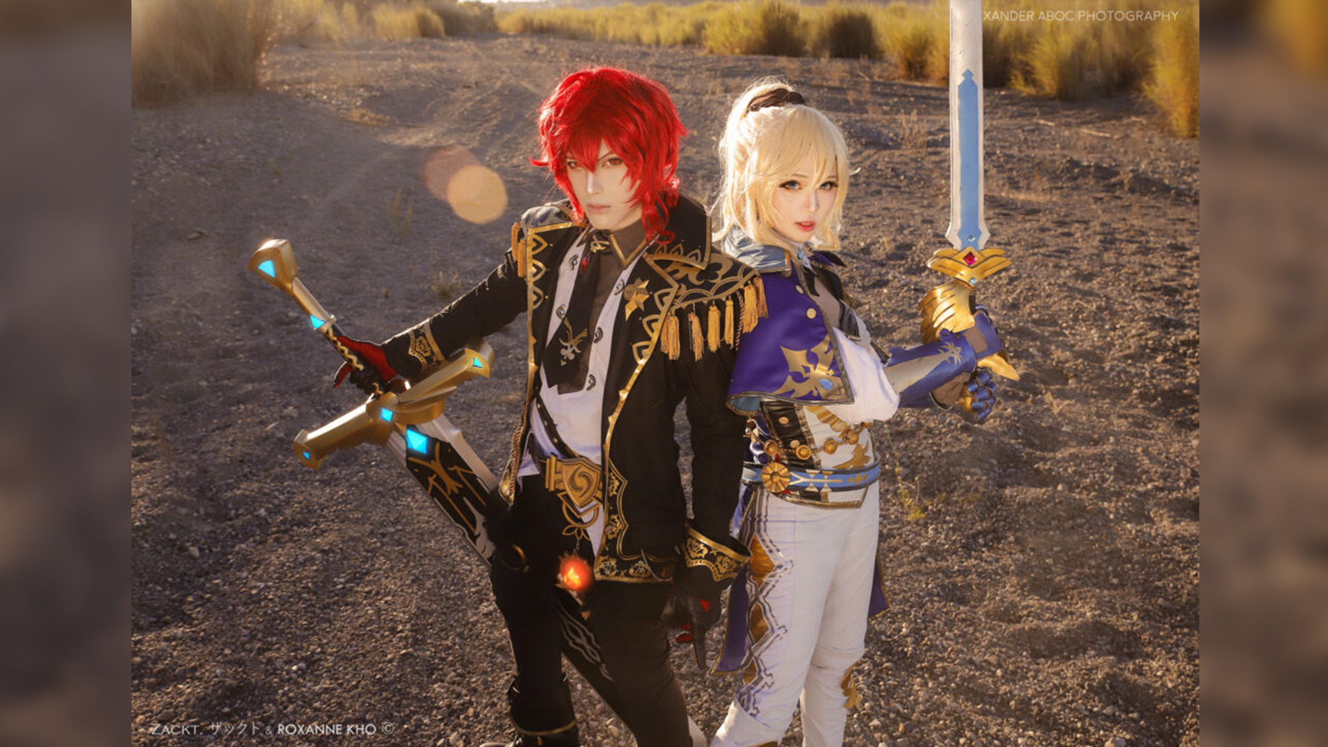 Un couple de cosplay donne vie aux vaisseaux Genshin Impact les plus attrayants Genshin Impact livre le cosplay du couple Roxanne Kho et Zackt avec Diluc et Jean de Genshin Impact