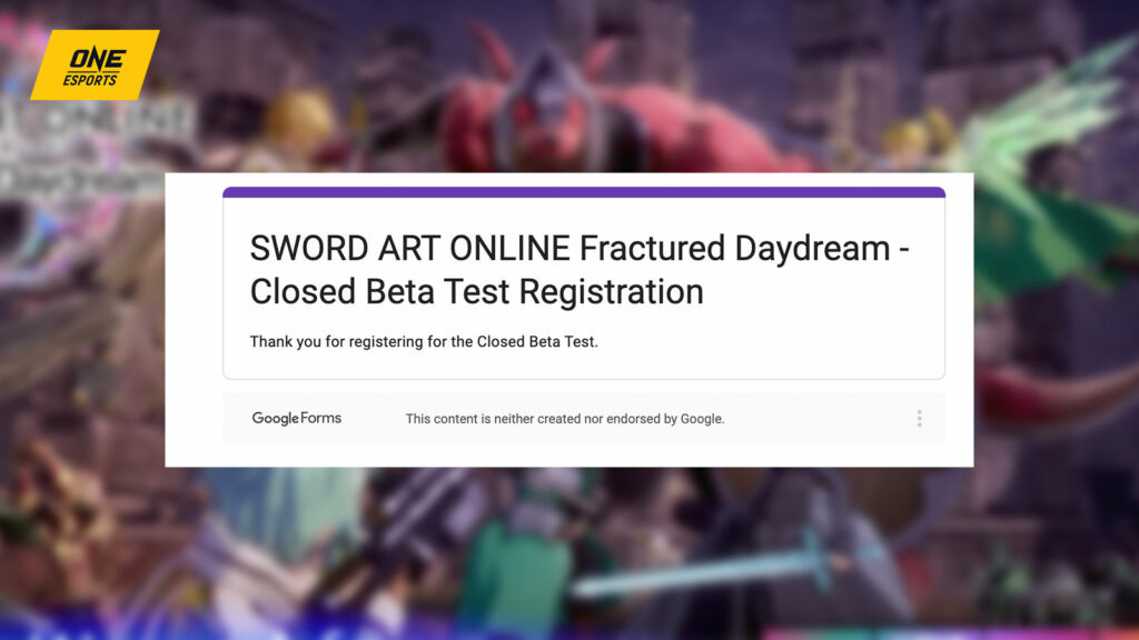 Comment s’inscrire au test bêta fermé de Sword Art Online Fractured Daydream Sword Art Online Fractured Daydream inscription complète