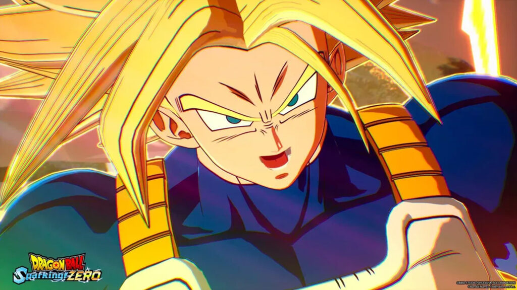 Personnages de Dragon Ball Sparking Zero : Une liste de plus de 100 personnages jouables Visuel clé de Dragon Ball Sparking Zero Super Trunks tiré du site Web de Bandai Namco