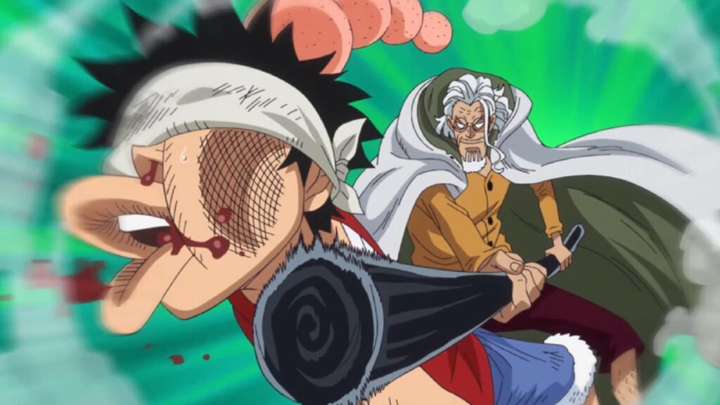 Rayleigh utilise Armament Haki pendant l'entraînement de Luffy