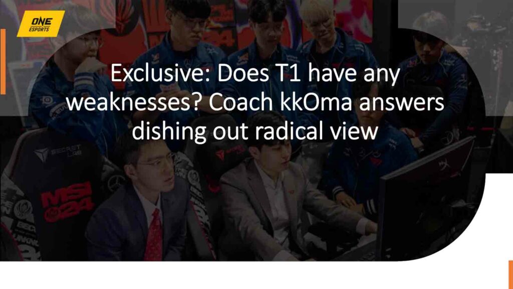 Faker révèle ce qui se passe dans sa tête pendant la méditation – et pourquoi le résultat du G2 était si prévisible Les joueurs de T1, l'entraîneur-chef kkOma et l'entraîneur Tom examinent un match lors de la phase Play-In du MSI 2024 dans ONE Esports. Image en vedette pour l'article "Exclusif : T1 a-t-il des faiblesses ? L'entraîneur kkOma répond en présentant un point de vue radical"