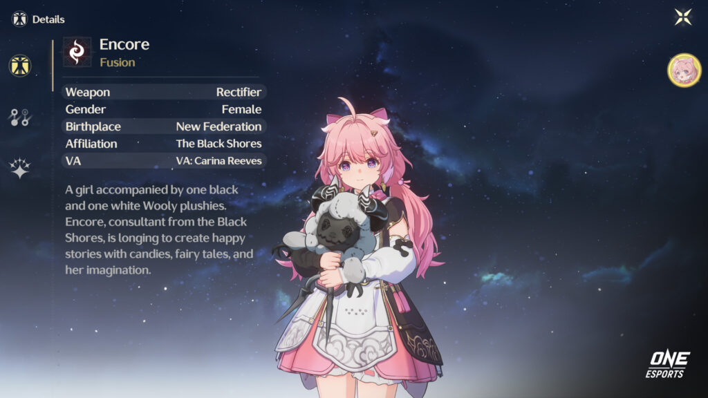 Personnage de Wuthering Waves Encore dans le client du jeu