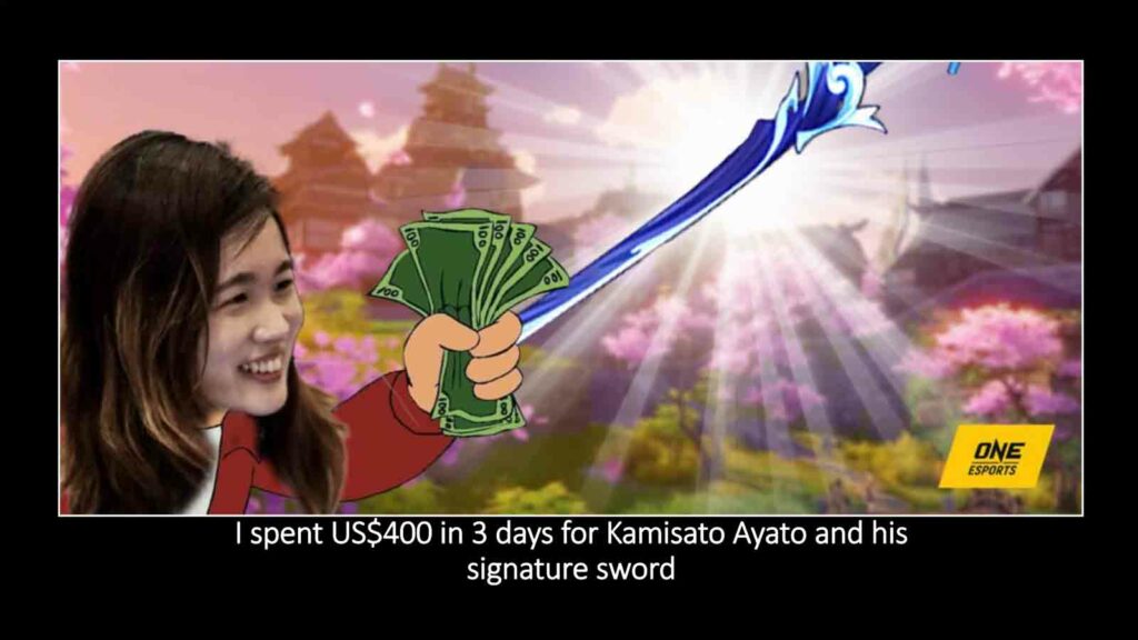 Cadeaux en édition limitée, produits exclusifs Inazuma à emporter lors de la collaboration Genshin Impact x Sushiro Tania Mae, rédactrice en chef de ONE Esports, et Haran Geppaku Futsu Ayato Sword dans ONE Esports ont présenté l'image de l'article "J'ai dépensé 400 $ US en 3 jours pour Kamisato Ayato et son épée signature"