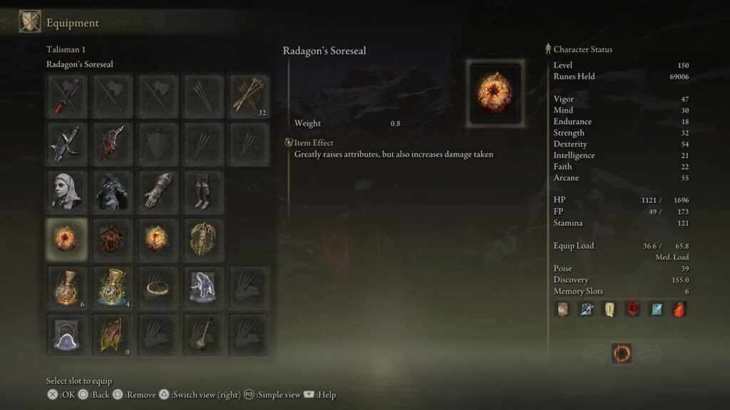 Elden Ring, meilleur build et niveau de personnage pour le DLC Shadow of the Erdtree Elden Ring Radagons Soreseal