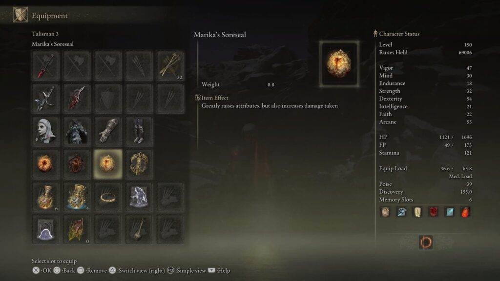 Elden Ring, meilleur build et niveau de personnage pour le DLC Shadow of the Erdtree Elden Ring Marikas Soreseal