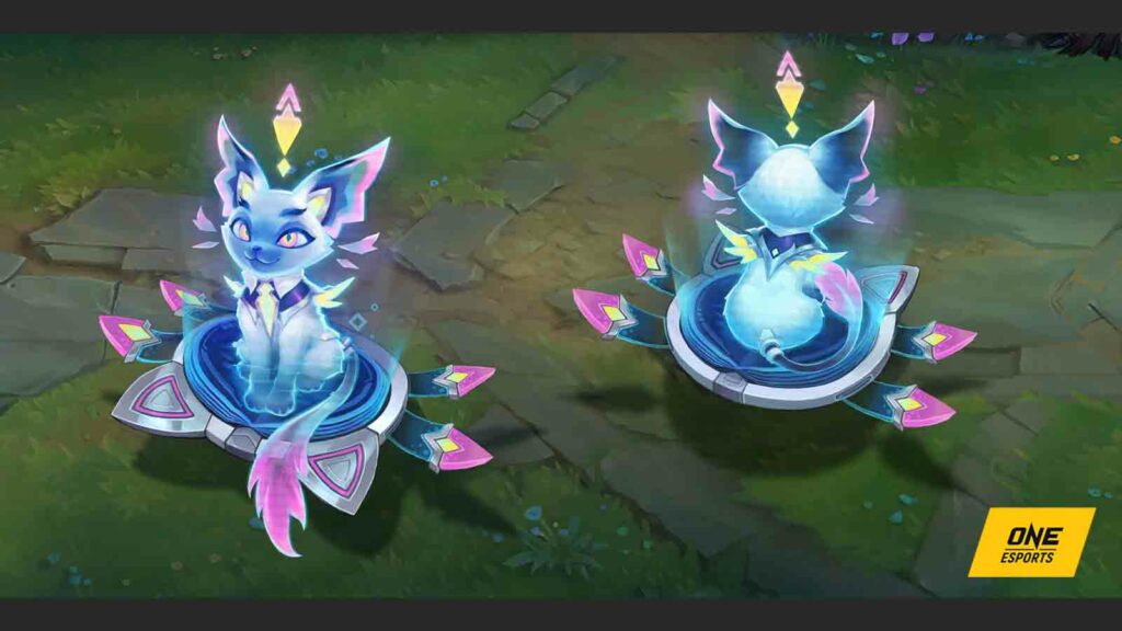 Tous les skins Anima Squad en mode de jeu PvE que vous pouvez également utiliser sur Summoner's Rift Peau de prestige Prestige Cyber Cat Yuumi retournée devant et derrière