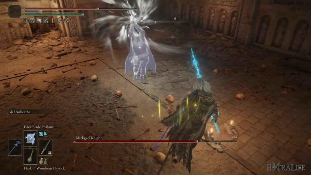 Elden Ring Blackgaol Chevalier slash