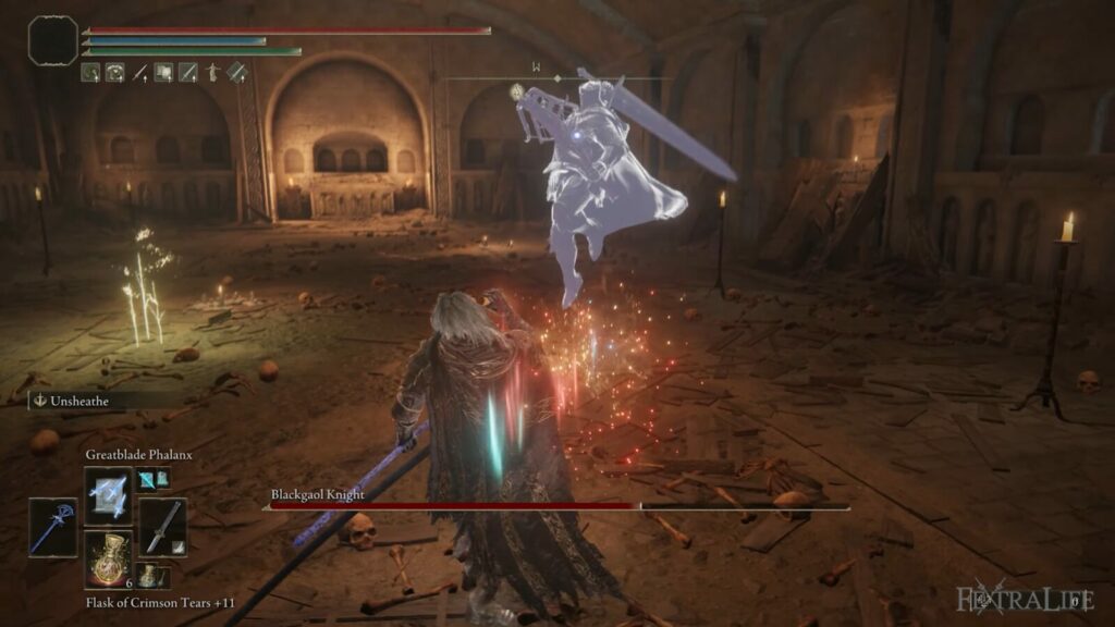 Elden Ring Blackgaol Chevalier saut