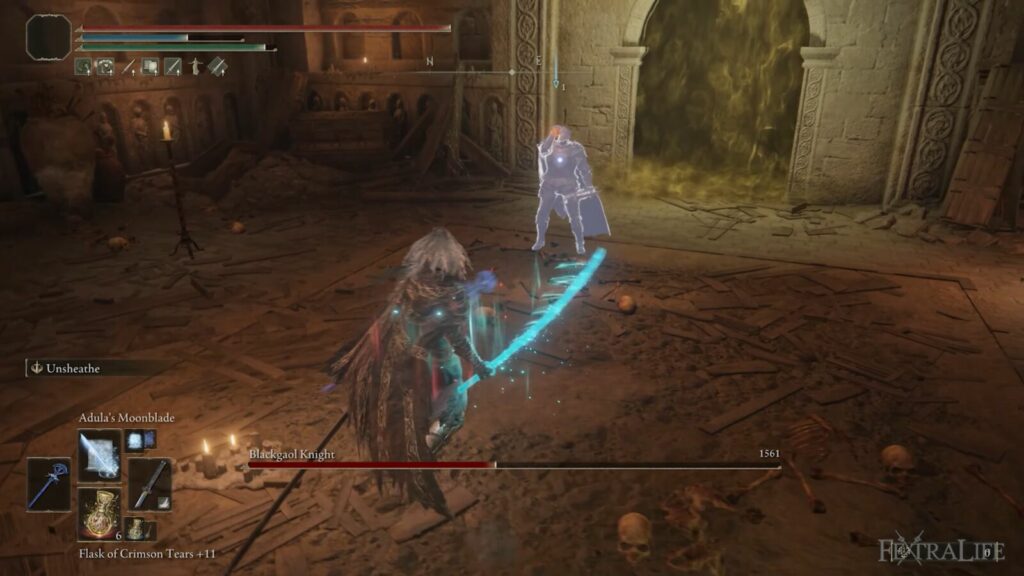 Guérison du chevalier Elden Ring Blackgaol Knight