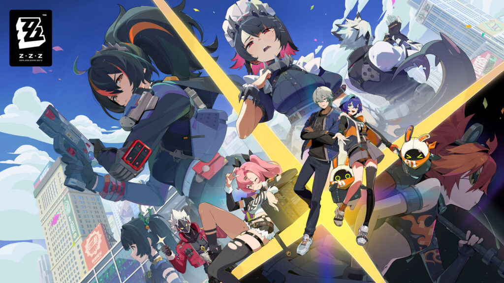 Toutes les récompenses Zenless Zone Zero 1.0 que vous pouvez obtenir lors du lancement du jeu Visuel clé de Zenless Zone Zero 1.0 avec les personnages Zhu Yuan, Ellen, Belle, Wise, Nicole Demara, Billy the Kid, Von Lycaon et Koleda Belobog