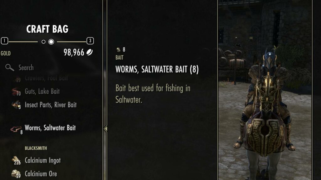 Le meilleur ami du pêcheur : où trouver des vers dans ESO Vers dans un sac d'artisanat d'Elder Scrolls Online