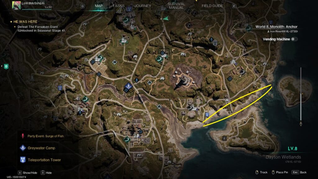 Emplacement du soufre autrefois humain