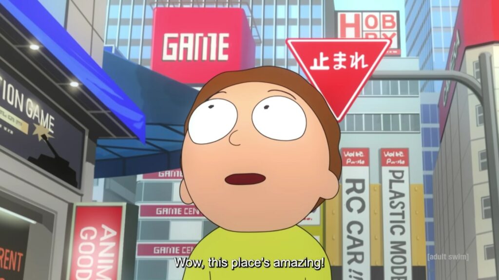 Anime Rick et Morty : date de sortie, histoire, personnages, épisodes pilotes, bande-annonce Morty à Akihabara, Japon