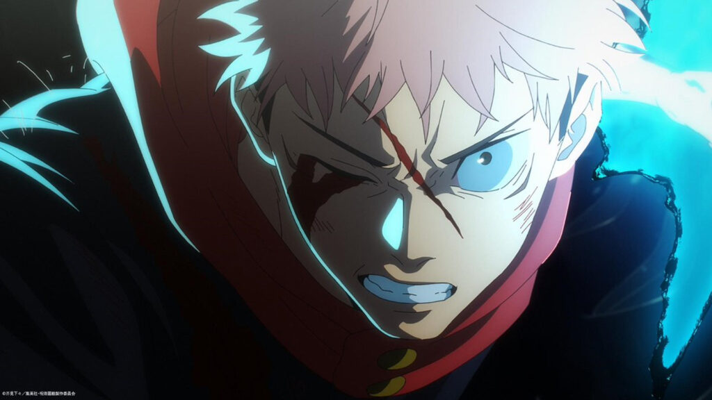 Le personnage principal de Jujutsu Kaisen, Yuji Itadori, vu dans les derniers instants de l'arc de l'incident de Shibuya de la saison 2 de l'anime