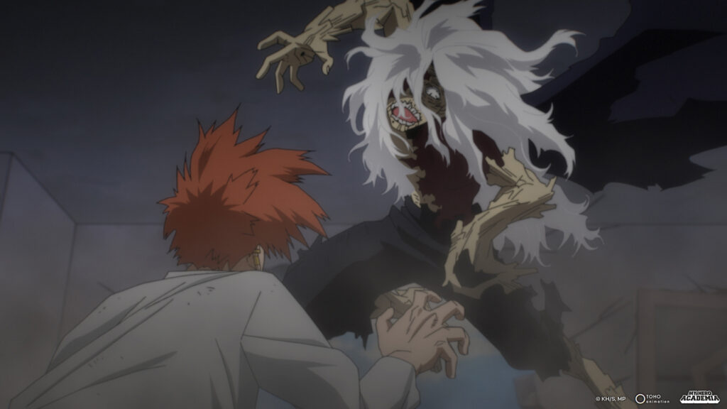 L'antagoniste principal de My Hero Academia, Shigaraki Tomura, est vu en train d'attaquer un criminel dans l'épisode 2 de la saison 7 de l'anime