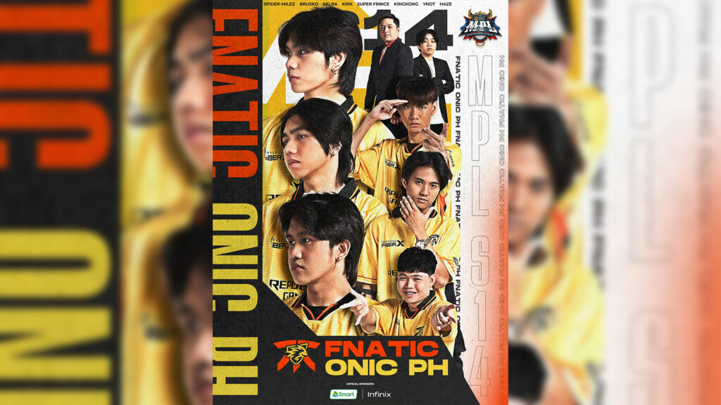 Liste complète de toutes les équipes participant à la saison 14 de la MPL PH Liste des joueurs de la saison 14 de Fnatic ONIC Philippines MPL Philippines