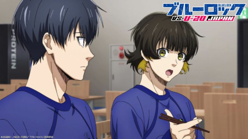 Blue Lock saison 2 épisode 2 date de sortie, calendrier, où regarder Les personnages principaux de Blue Lock, Yoichi Isagi et Meguru Bachira, vus dans l'épisode 1 de la saison 2 de l'anime