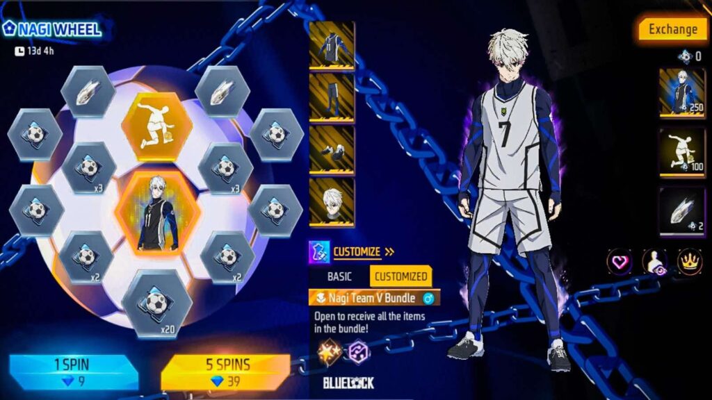Comment obtenir le pack Seishiro Nagi dans l'événement de collaboration Free Fire x Blue Lock Comment obtenir le pack Seishiro Nagi lors de l'événement collaboratif Free Fire x Blue Lock
