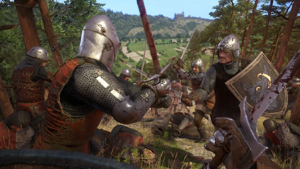Chevaliers combattant dans Kingdom Come: Deliverance