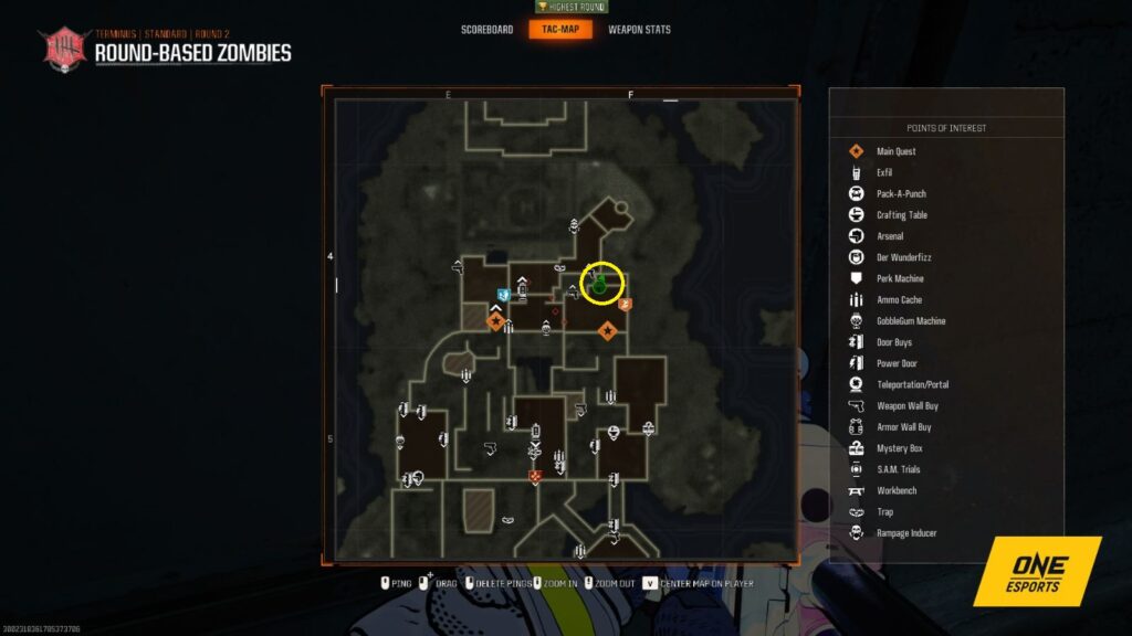 Comment obtenir et utiliser facilement les clés de butin dans Black Ops 6 Zombies Affichage du centre de contrôle sur la carte tactique Terminus dans Black Ops 6 Zombies