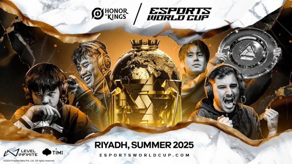 Affiche d'annonce de l'honneur des rois dans la Coupe du monde Esports 2025