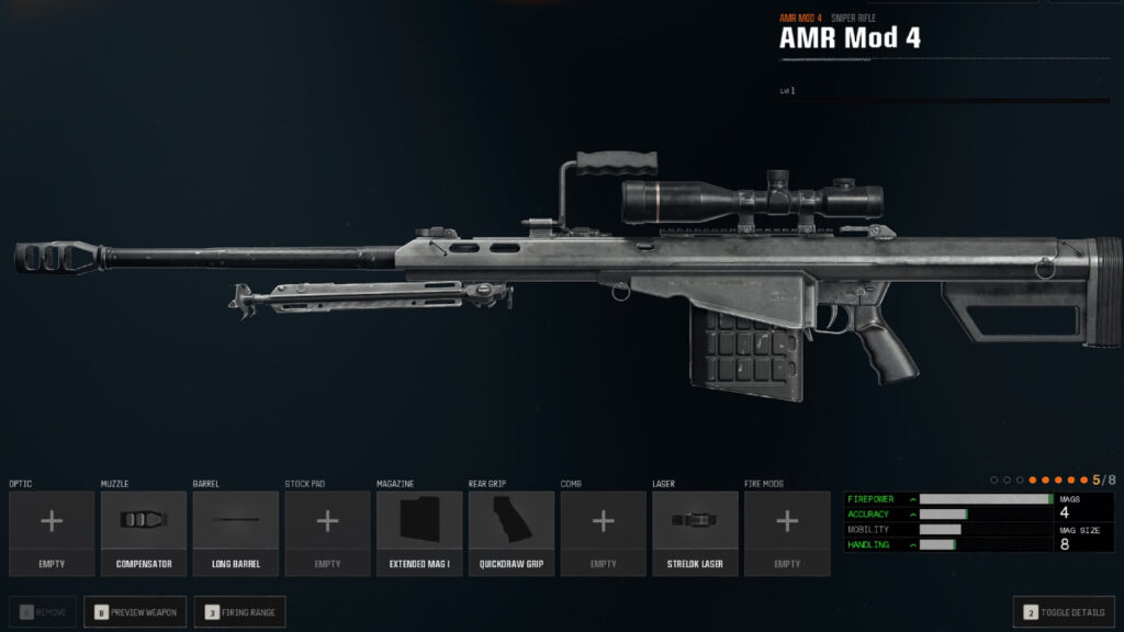 Meilleur équipement AMR Mod 4 pour Black Ops 6 Meilleur équipement AMR Mod 4 dans Black Ops 6