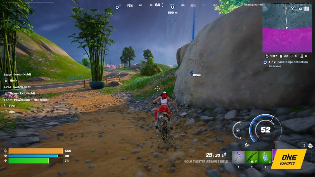 Où placer les balises de détection Kaiju dans Fortnite En route vers la balise de détection Fortnite Kaiju