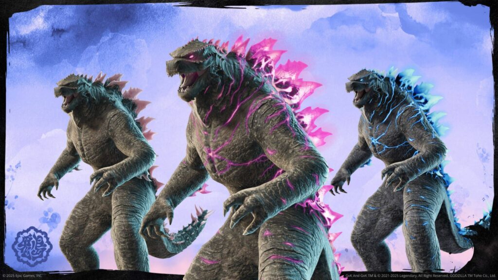 Fortnite trois Godzillas
