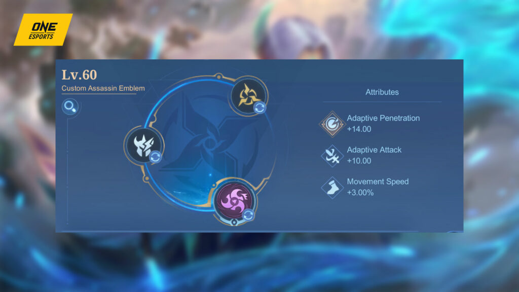 Mobile Legends: Bang Bang Assassin Ling Recommandée Configuration de l'emblème