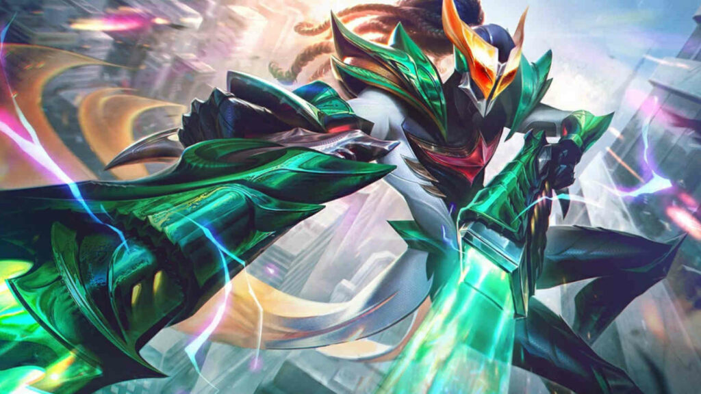 Big League of Legends Patch 25.11 Champion Ajustements à Samira, Garen, Kassadin Masked Justice Lucian Skin Fond d'écran officiel