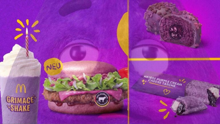 Le menu entièrement violet de McDonald&rsquo;s ramène le grimace shake