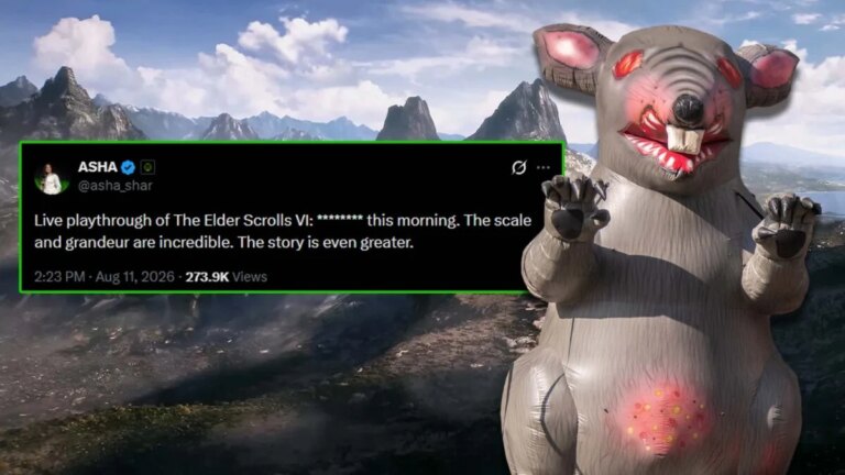 Asha Sharma, la patronne de Xbox, dit que Elder Scrolls VI a fière allure, alors arrêtez de parler de ce rat géant devant le bureau de Bethesda