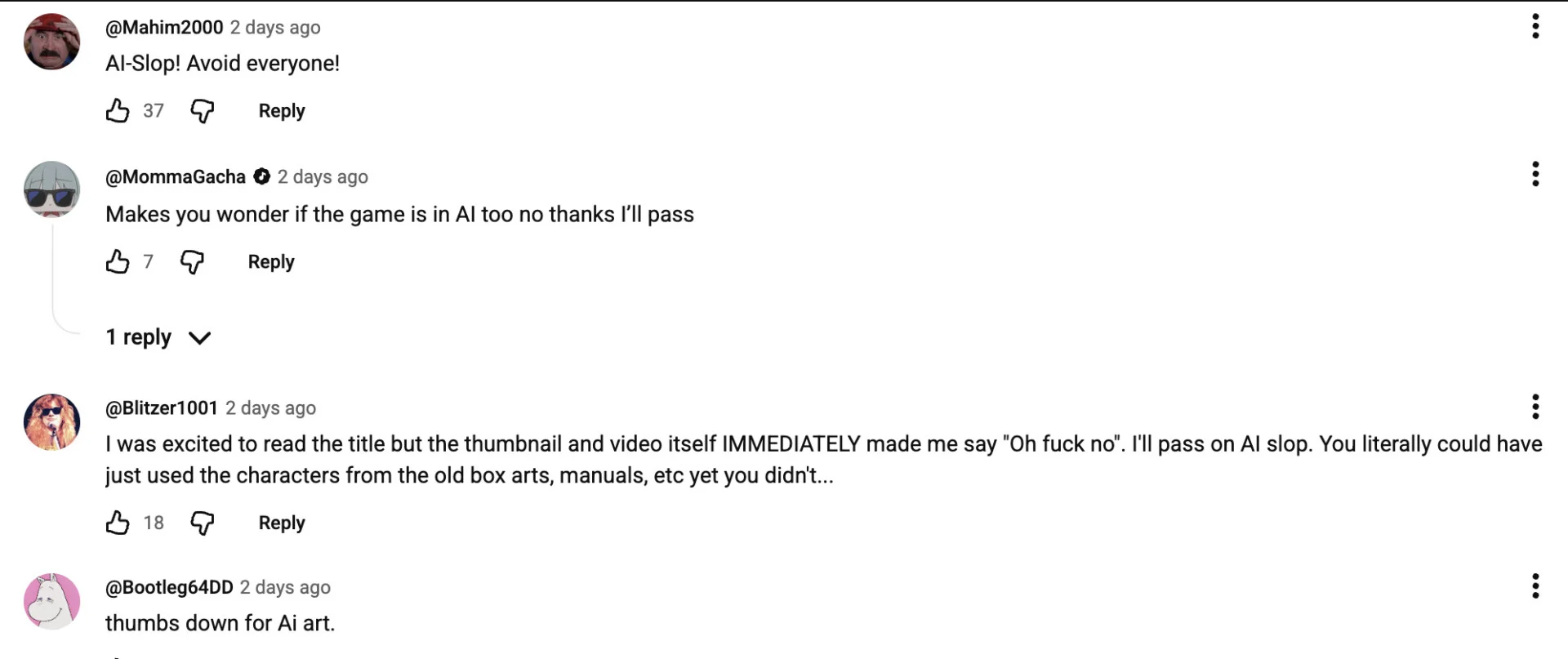 Commentaires de James Pond YT