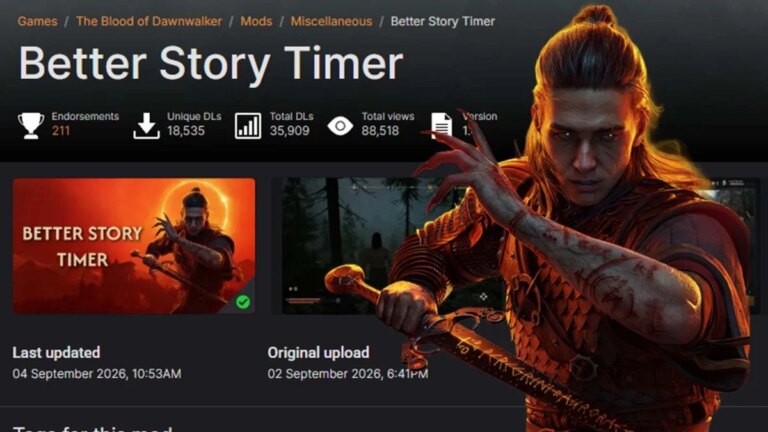 Le mod le plus populaire de Blood Of Dawnwalker modifie le minuteur d&rsquo;histoire alors que les joueurs tentent de supprimer les frictions du RPG
