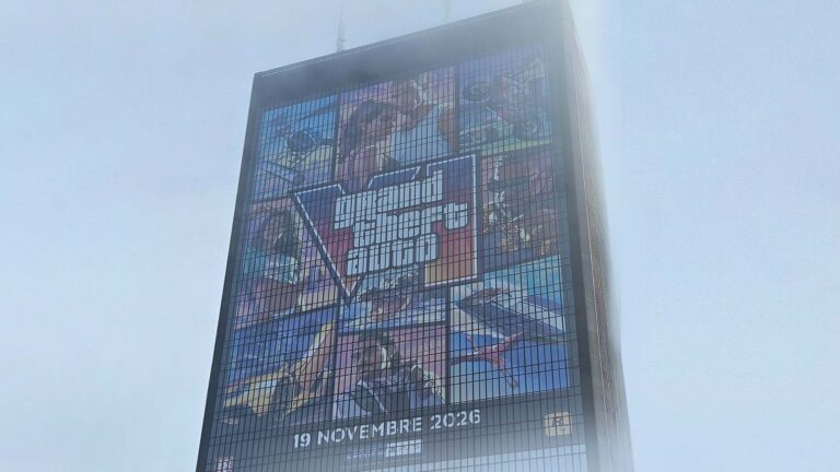 Une énorme bannière GTA 6 à Paris censure toutes les armes